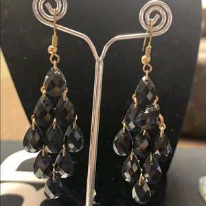Black earrings from Zara